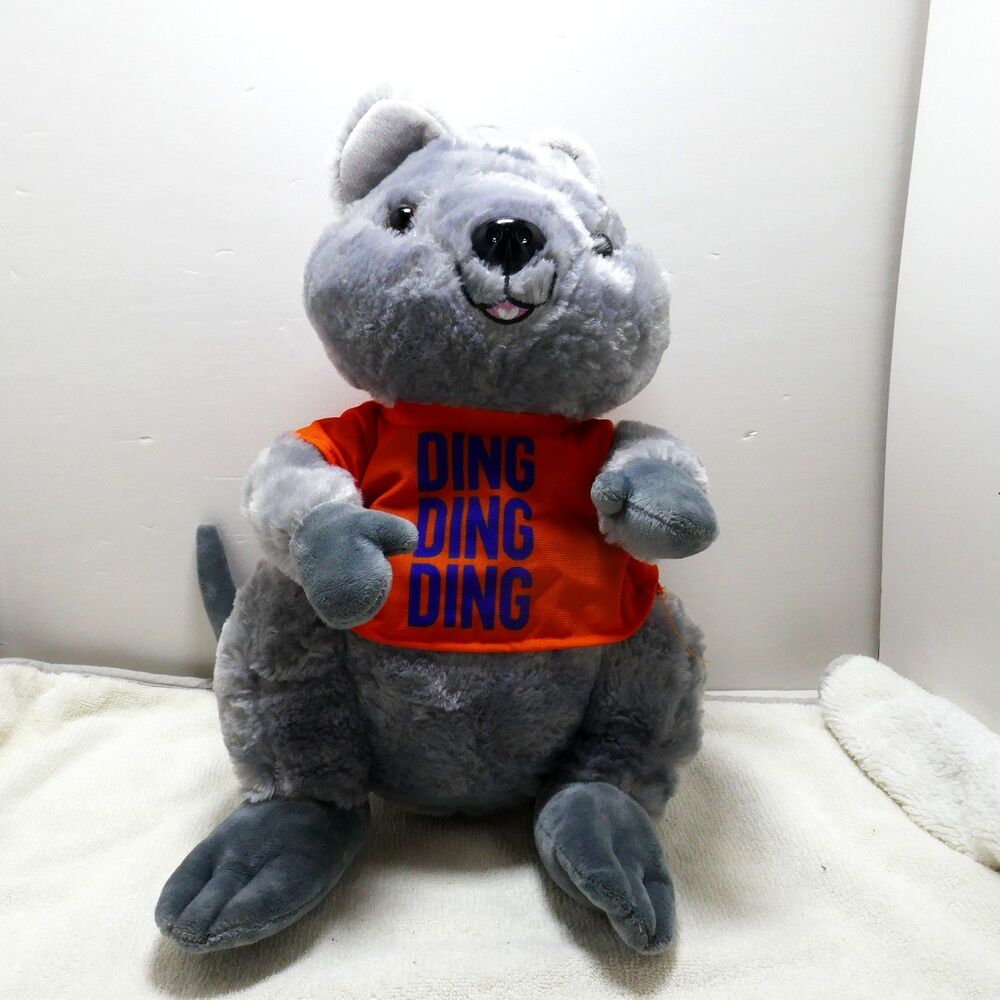 oy Factory Quokka Ding Ding Ding Plush Stuffed Animal 14 Inch Grey Orange Shirt